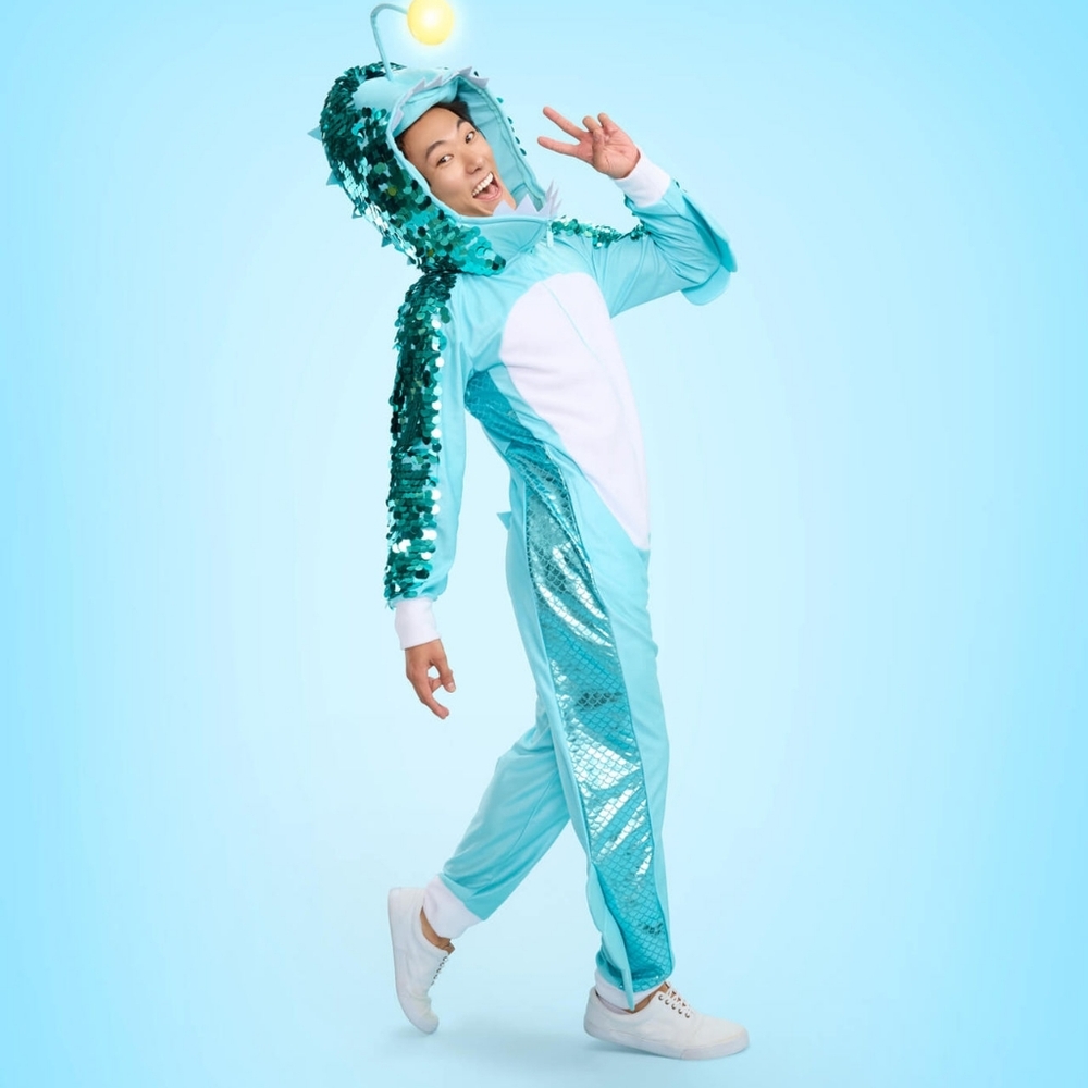 Tipsy Elves Turquoise Anglerfish Costume Mens 3XL